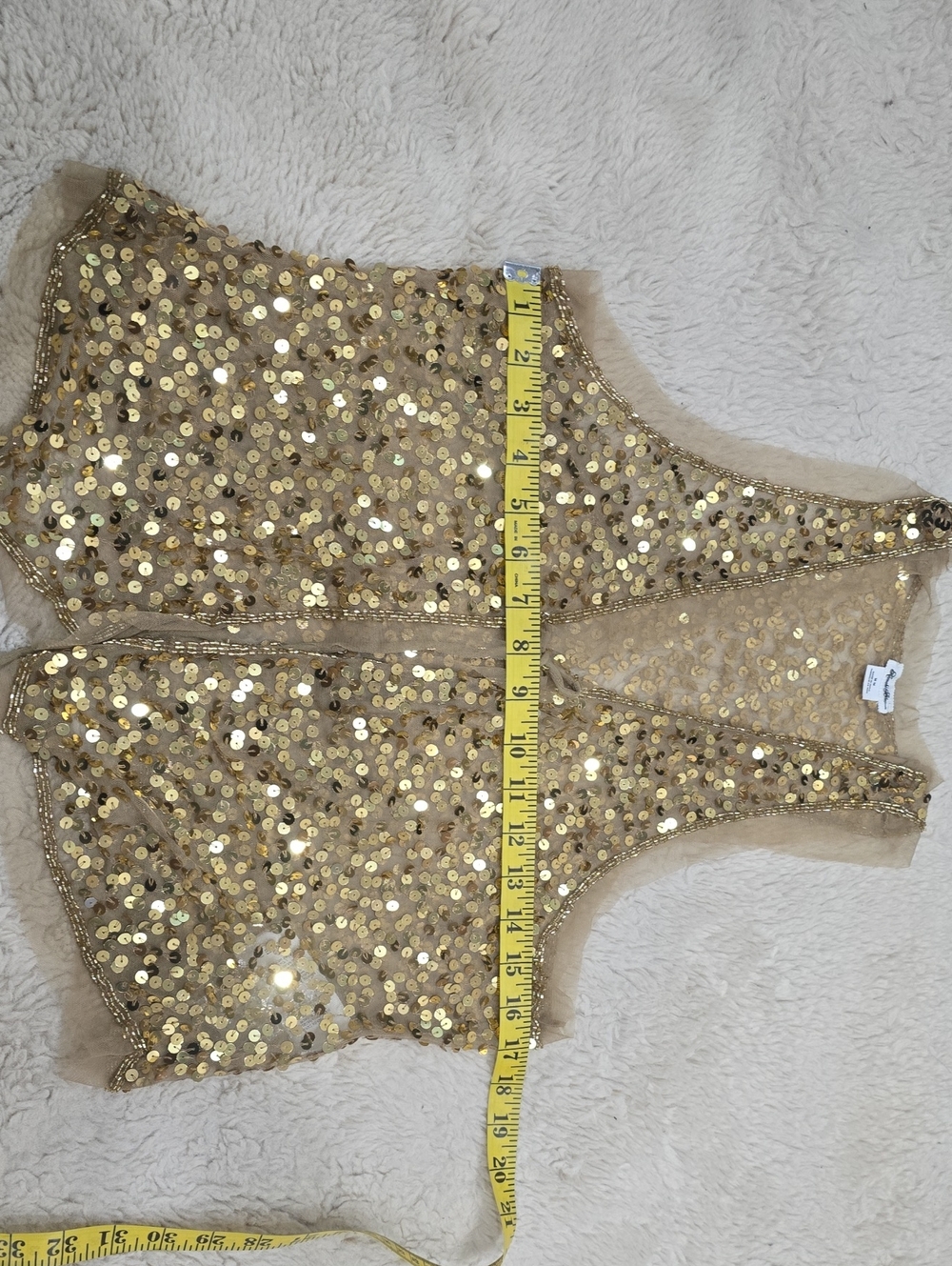 Kimchi Blue Gold Sequin Mesh Tank Top - Picture 5 of 7